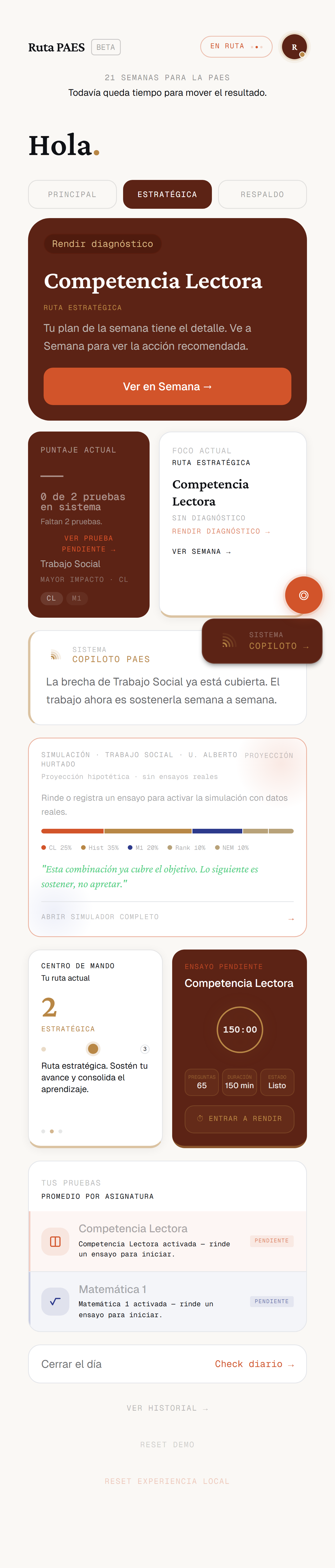 Ruta PAES · Ruta — ruta Estratégica