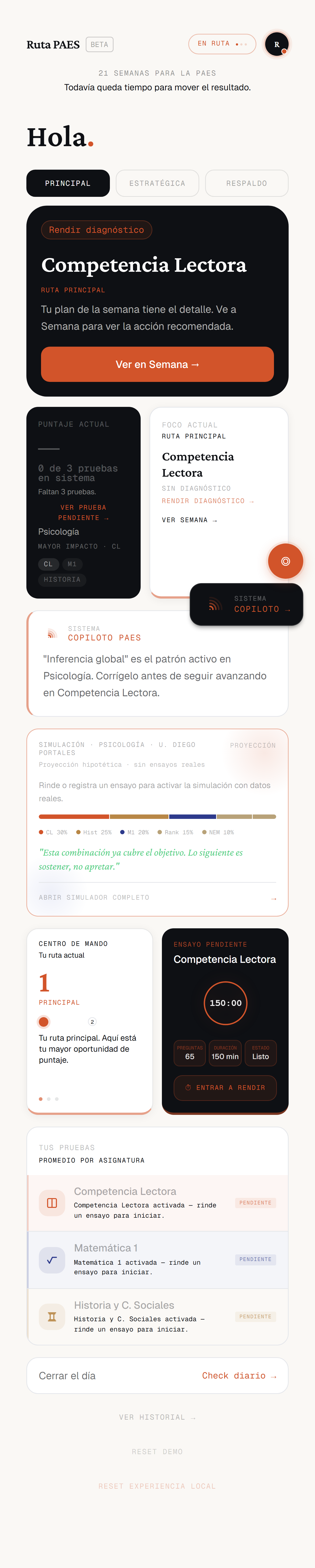 Ruta PAES · Ruta — ruta Principal